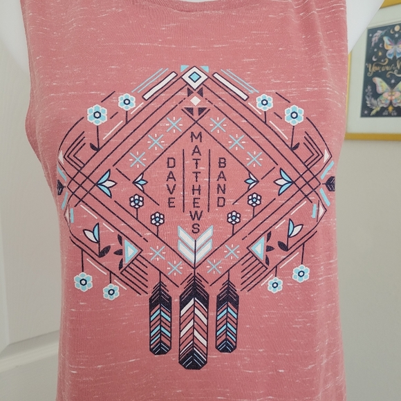 Dave Matthews Band 2018 Concert Tank Top S Aztec Print EUC Soft - Picture 2 of 9